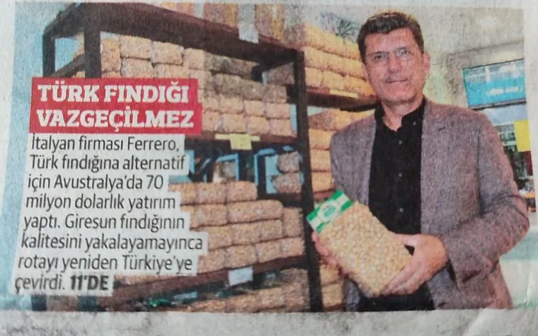 Türk fındığı vazgeçilmez: Ferrero rotayı yeniden Türkiye'ye çevirdi